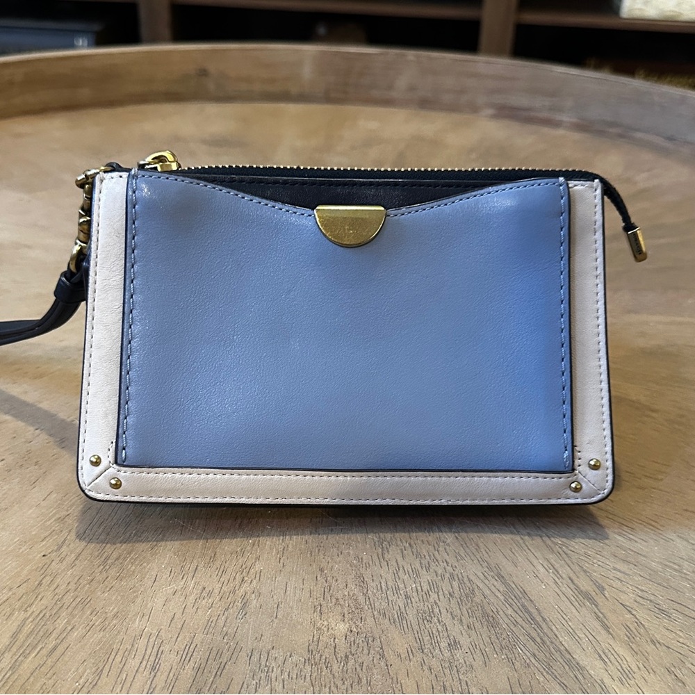 Coach Color block Leather Wristlet